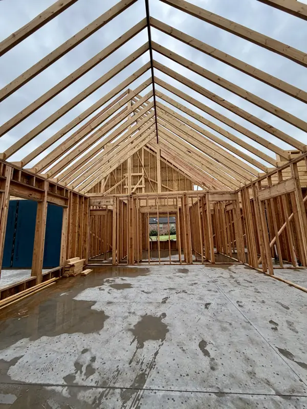 Roof trusses from inside